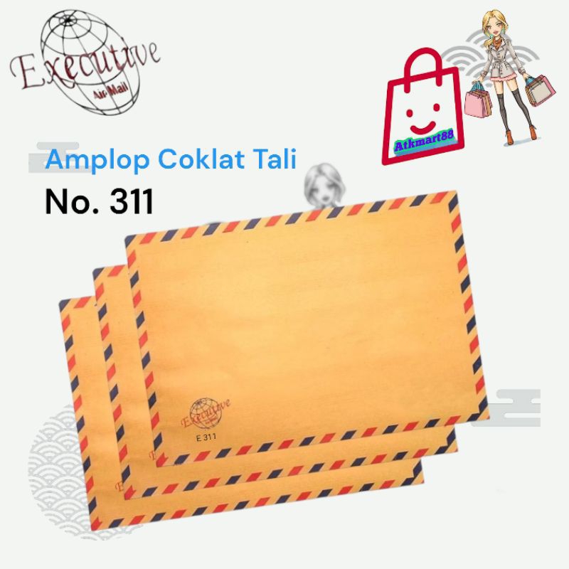 

AMPLOP COKLAT TALI EXECUTIVE E-311 | @1Pack=10Pcs