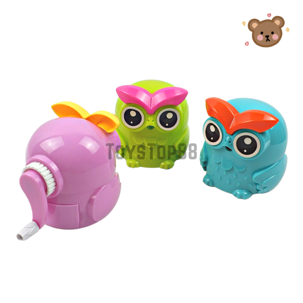 

Serutan Meja Burung Hantu Lucu - Rautan Duduk Putar Karakter Owl - Pensil Pencil Sharpener