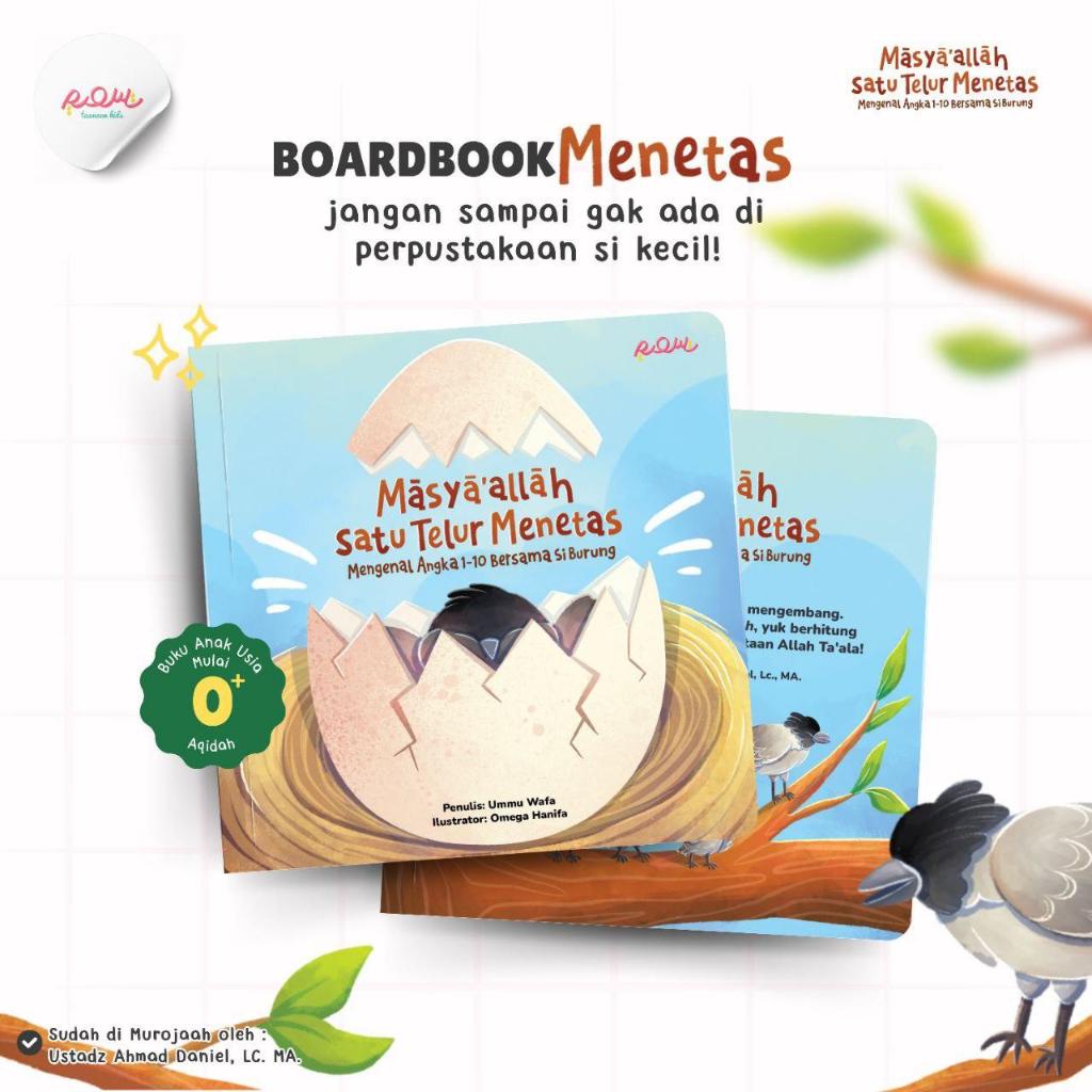 READY BOARDBOOK | BUKU CERITA | BUKU CERITA ANAK | BUKU CERITA ISLAMI | BUKU CERITA SATU TELUR MENET