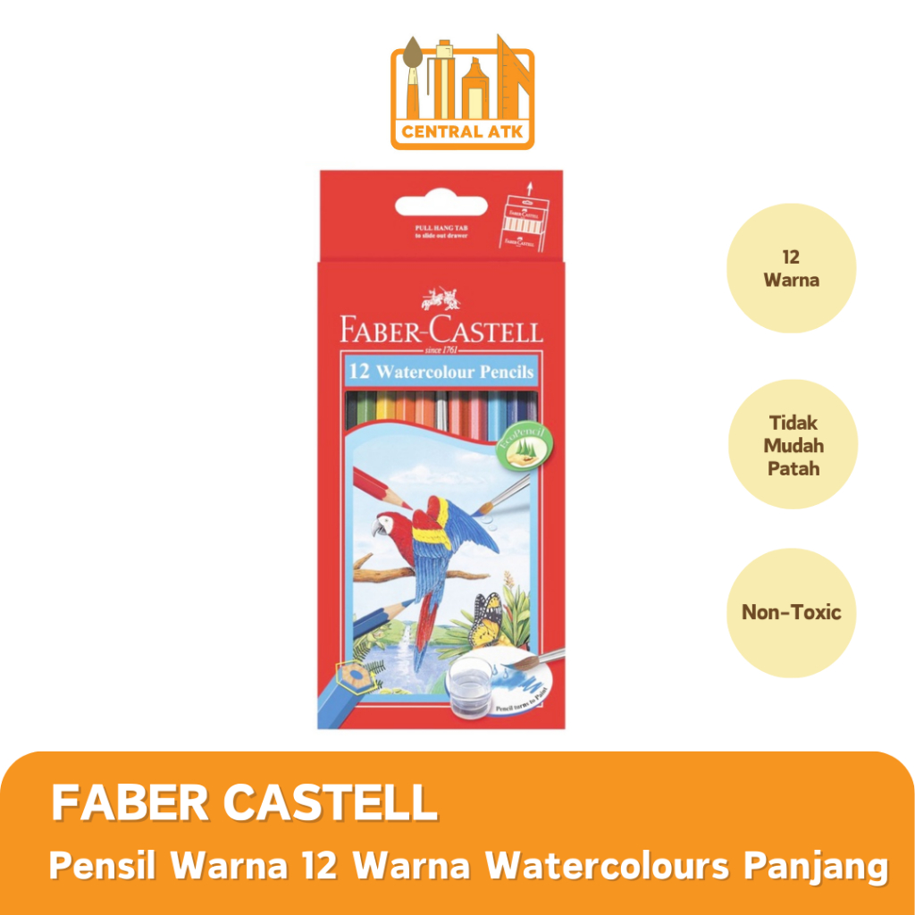 

PENSIL WARNA FABER CASTELL 12 WARNA WATERCOLOUR