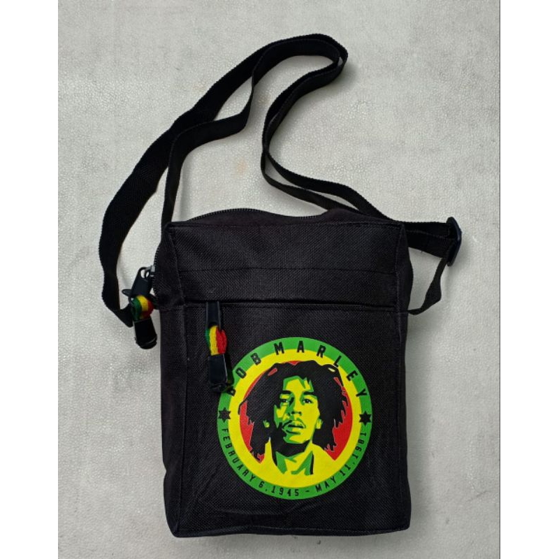 tas selempang bob marley tas Slempang reggae tas samping rasta sling bag jamaica