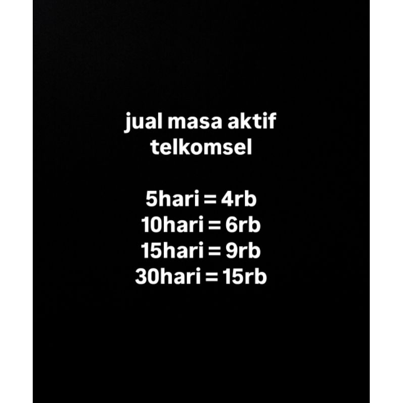 masa aktif telkomsel
