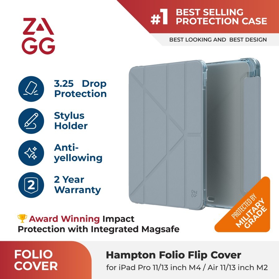 Zagg Hampton Folio Case iPad Pro 11 / 13 inch M4 2024 Flip Cover