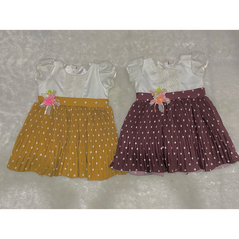 Dres polkadot anak gaun anak perempuan motif polkadot