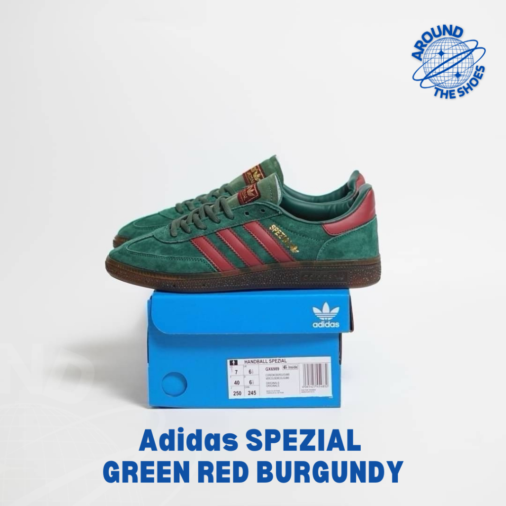 Adidas Spezial Green Red Burgundy