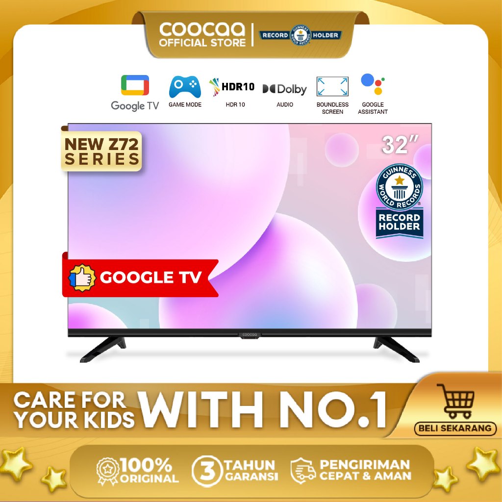 [Google TV] COOCAA 32 inch Smart TV - Digital TV - Netflix/Youtube - Google Assistant - Dolby Audio 