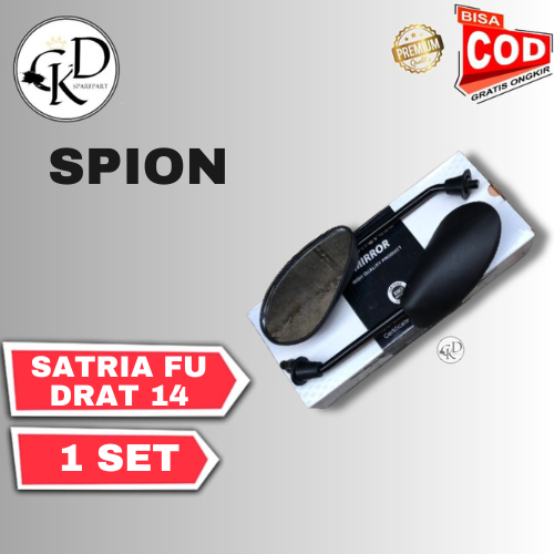 SPION SATRIA FU DRAT 14 STD KACA SPION STANDAR STANDARD SUZUKI SATRIA FU8 DRAT 14 MEREK EMGI