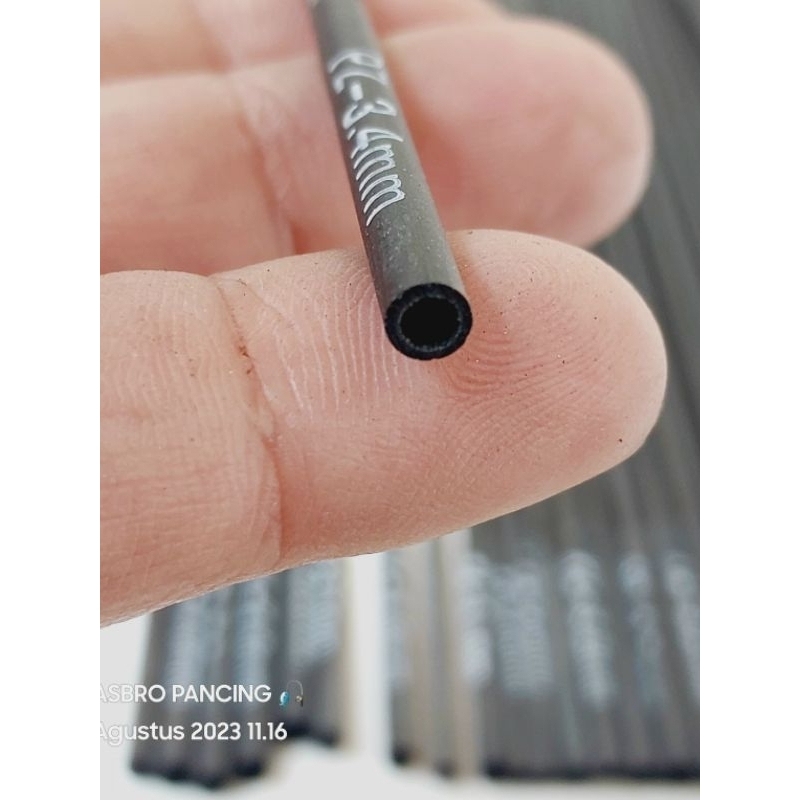 Ujung Carbon Hollow Panjang 80cm Diameter 2.2mm-4.1mm