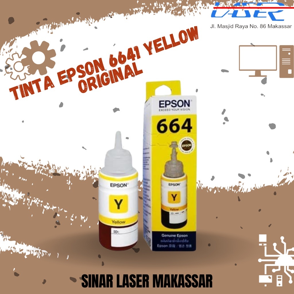 TINTA EPSON 664 YELLOW / TINTA PRINTER EPSON ORIGINAL