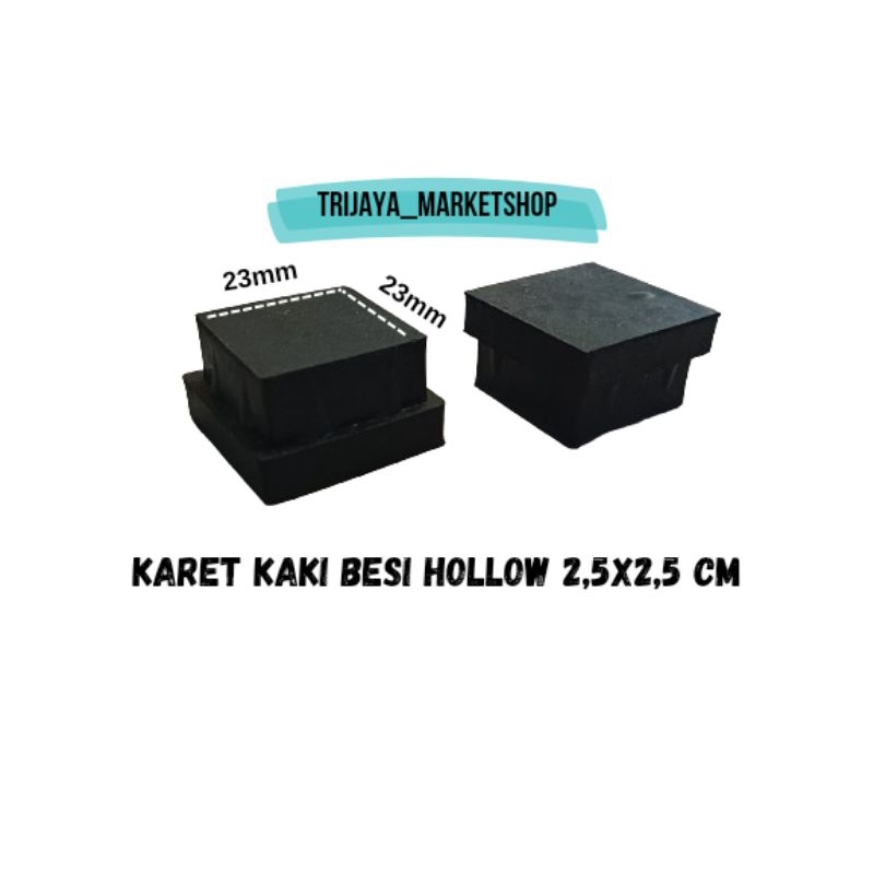 karet hollow 25x25 alas kaki besi hollow 25x25mm