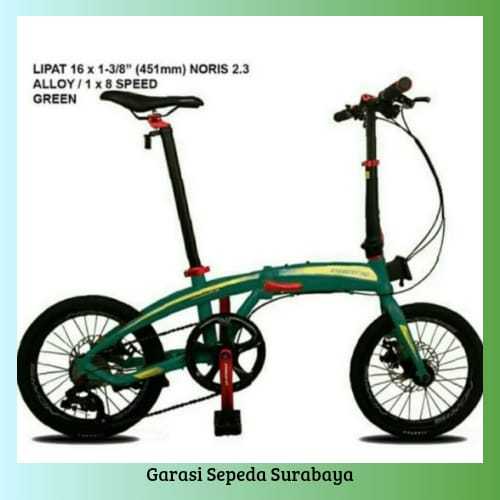 SEPEDA LIPAT PACIFIC NORIS 2.1 / NORIS 2.3 ALLOY 8 SPEEED UK 16 INCH BERKUALITAS