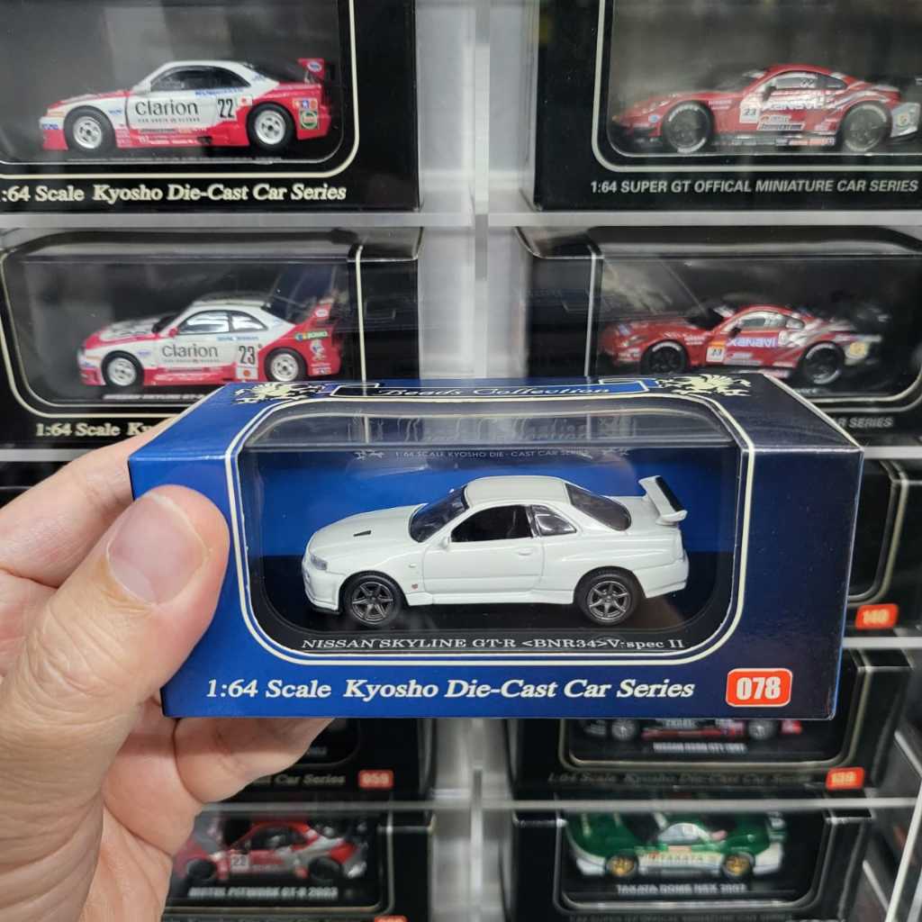 Rare Item KYOSHO Beads Japan Skyline R34 GT-R Vspec II Diecast Mobil 164 Inno