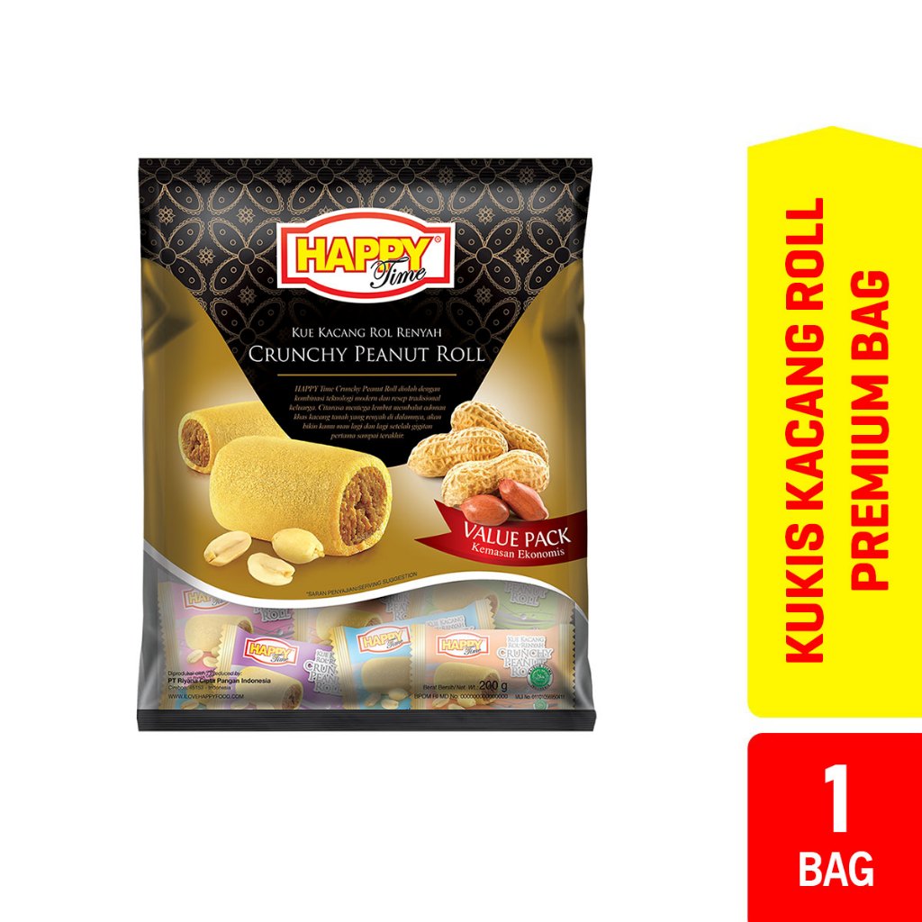 

Happy Time Kukis Kacang Roll Premium Bag (Isi 20 Pcs)