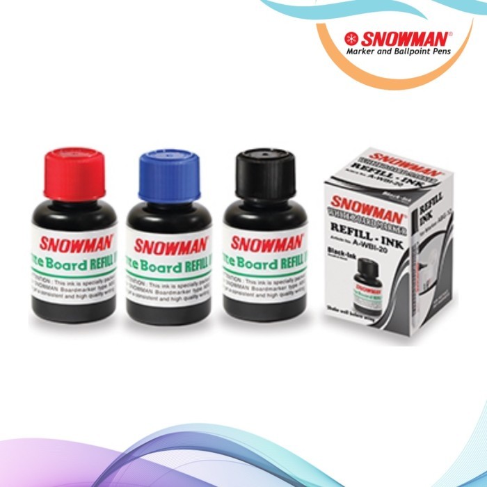 

Tinta Whiteboard Refill Spidol Papan Tulis Ink SNOWMAN AWBI-20