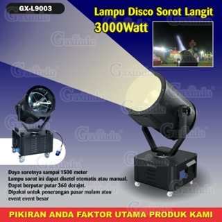 LAMPU DISCO SOROT LANGIT MOVING HEAD 1000 3000 5000 WATT L9003 LAMPU PANGGUNG PASAR MALAM LAMPU TEMB