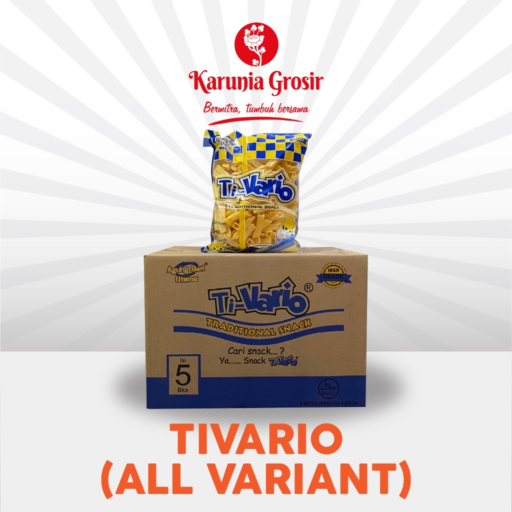 

Karunia Grosir - Tivario isi 5 (Ori,Balado dan keju)