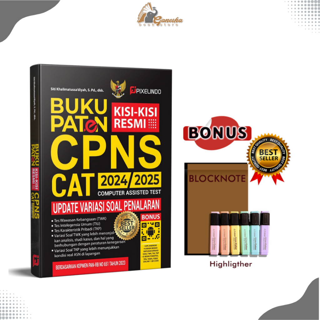 Buku Paten Kisi-Kisi Resmi CPNS CAT 2024/2025 - Paten CPNS 2024