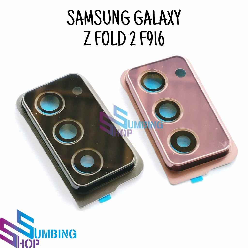 Lensa Kaca Kamera Belakang Samsung Z Fold 2 F916 Camera Lens Fullset Ring