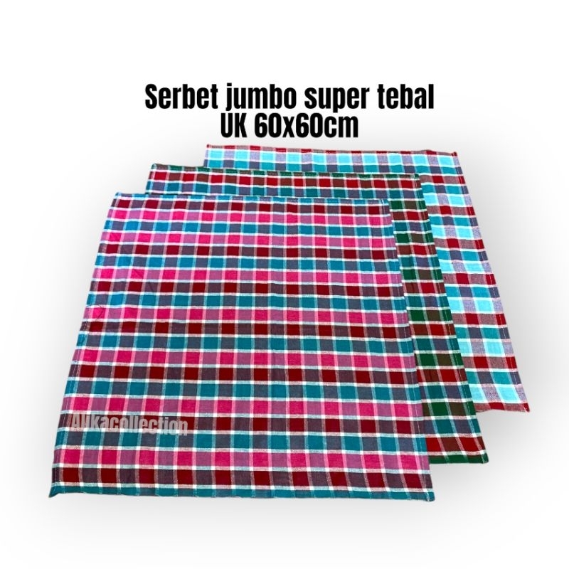 kain lap serbet super jumbo dan tebal ukuran 60x60cm