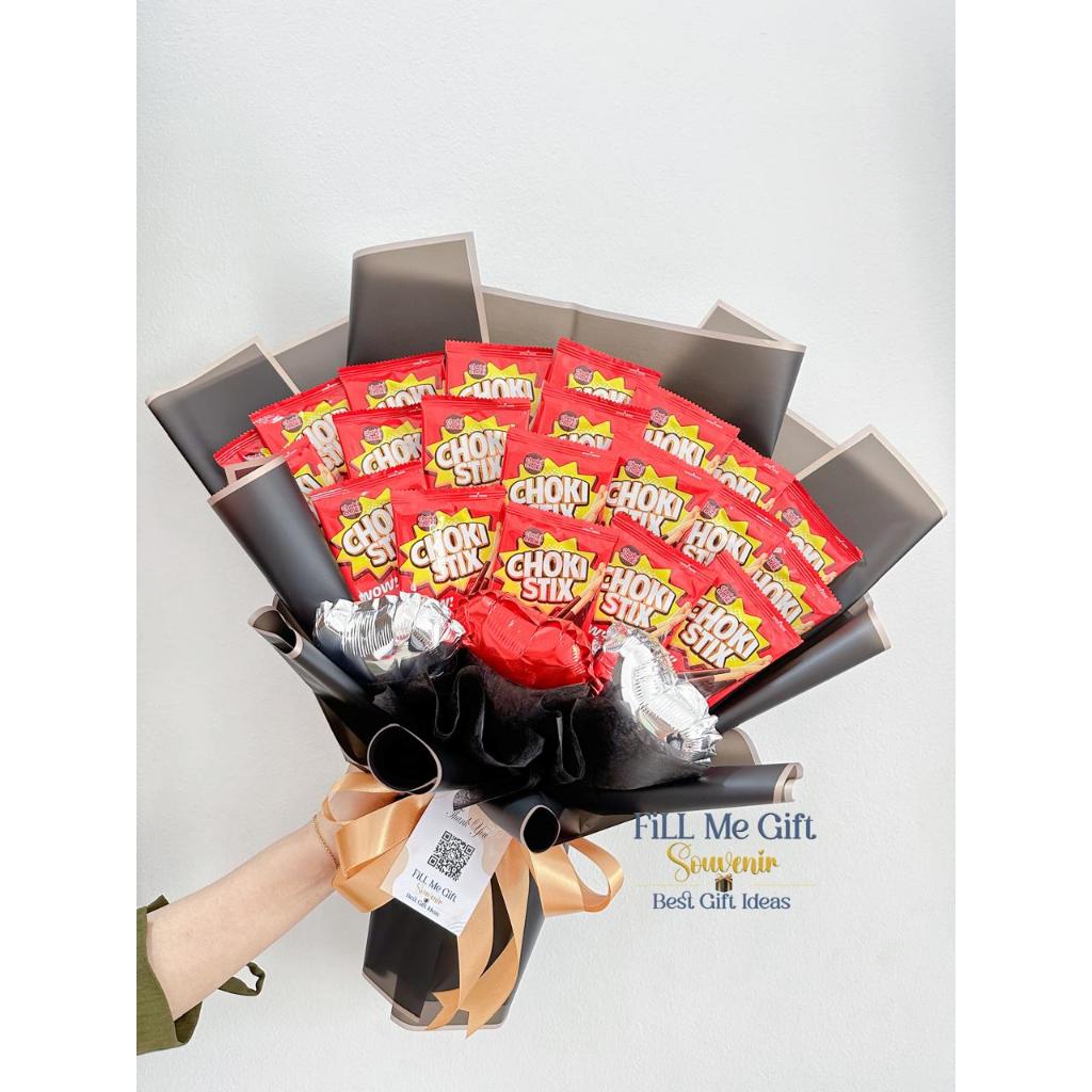 

BJ - Choki Stik Coklat Bouquet Snack Wisuda Graduation / Buket Kado Kelulusan