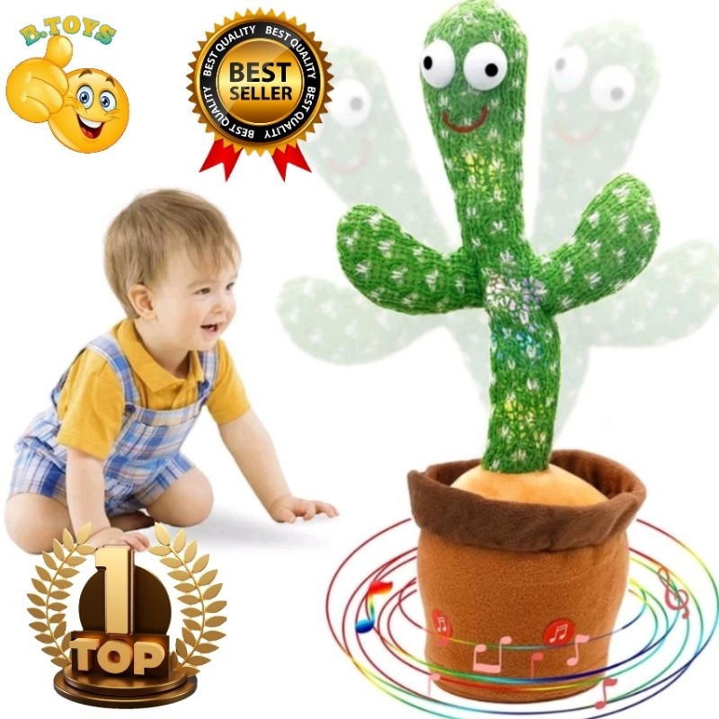 Mainan Kaktus Bergoyang dan bisa bicara