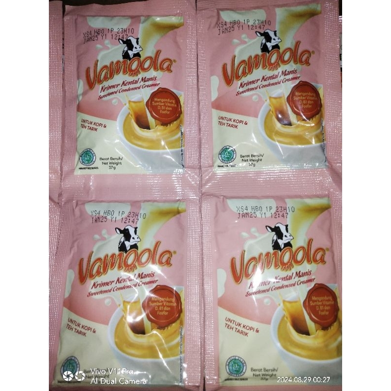 

Susu Krimer Kental Manis Vamoola (6 pcs) Putih