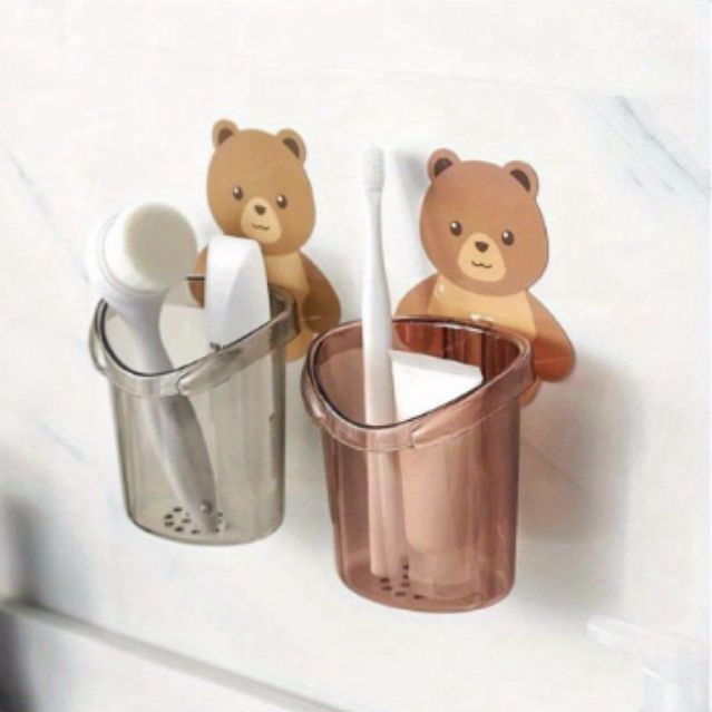 Tempat sikat Gigi tempel / [WB] wadah sikat gigi / tempat wikat gigi Beruang tempat Sikat GIGI Tempe