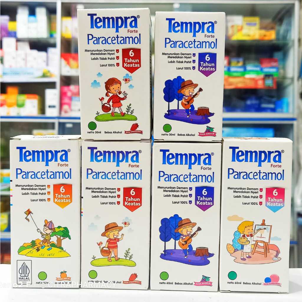 Tempra 𝐅𝐨𝐫𝐭𝐞 𝐒𝐢𝐫𝐮𝐩 𝟑𝟎𝐌𝐋/𝟔𝟎𝐌𝐋 - Obat Demam untuk Anak 6 Tahun Keatas