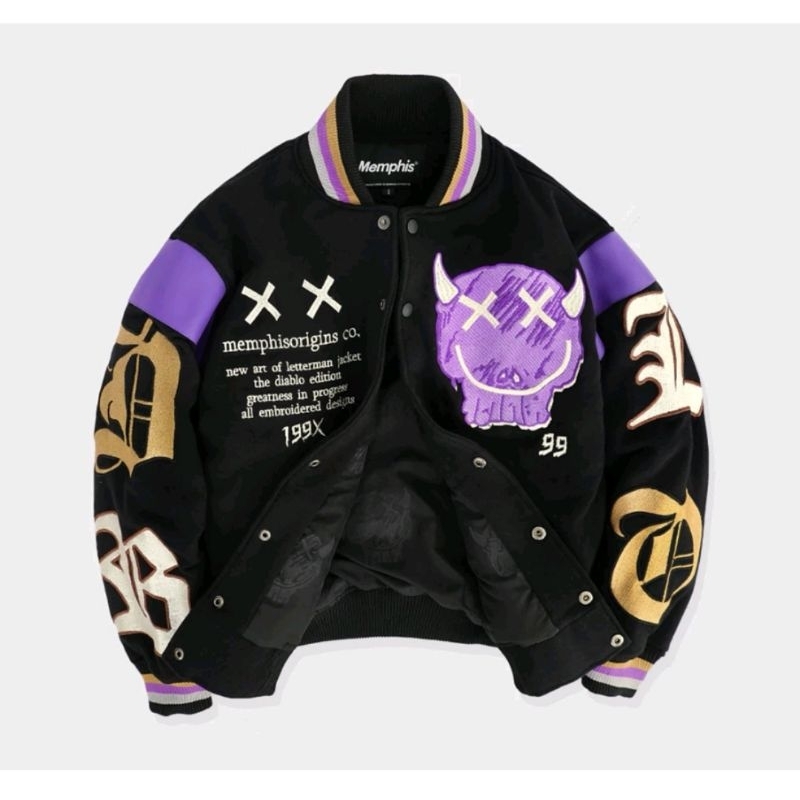 Memphis Varstity Diablo [Limited Edition] 100% Original Jacket Pria Wanita