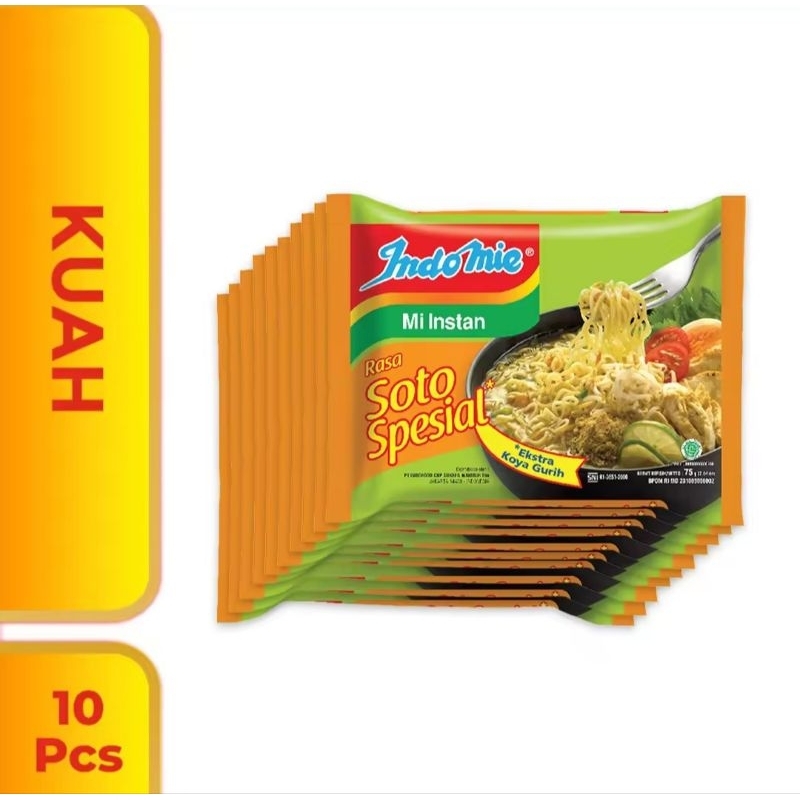 

Indomie Mi Instan Soto Spesial 75g x 10pcs