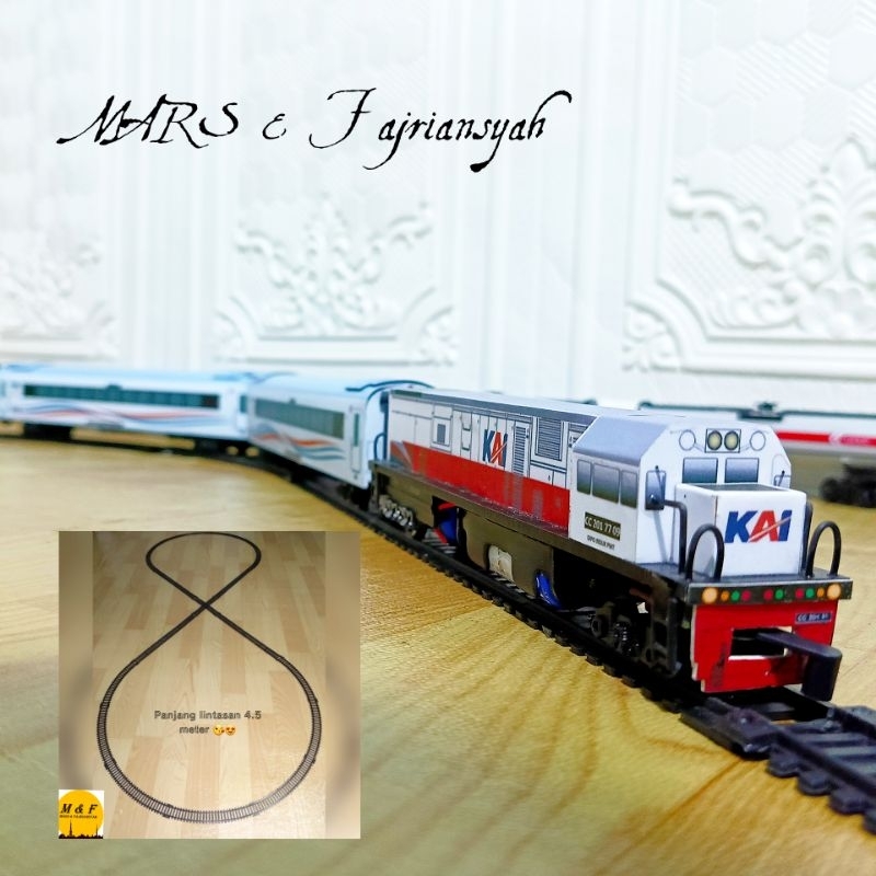 Kereta Api Indonesia Lokomotif CC201 Rangkaian Gerbong Penumpang