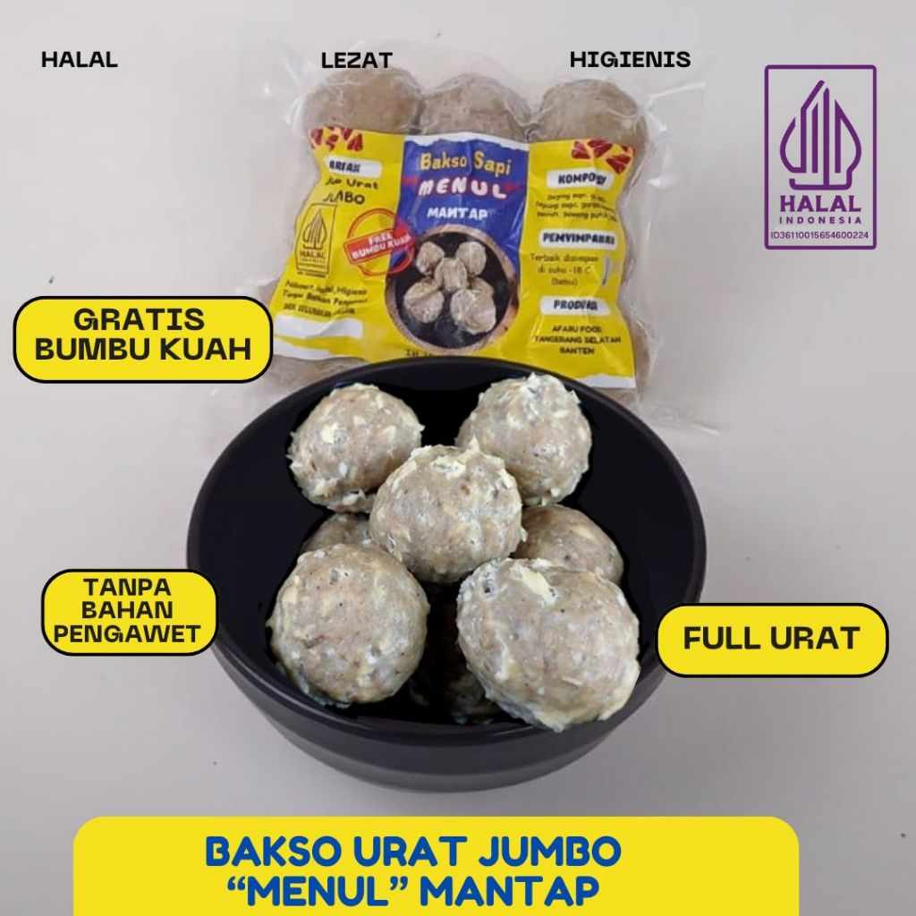 

Bakso Urat Jumbo MENUL MANTAP Bakso Sapi Frozen Food Bakso Jumbo Homemade FREE Bumbu Kuah