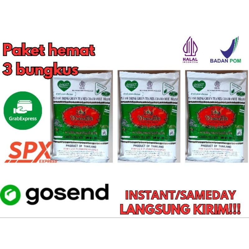 

Greentea Chatramue Mix Thai Tea BPOM HALAL PAKET 3 BUNGKUS