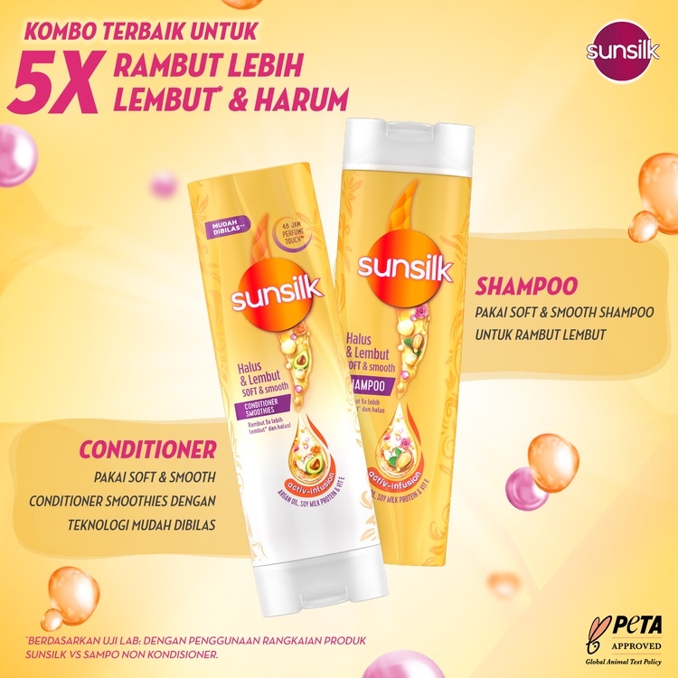 Sunsilk Shampoo Rambut Lembut Soft & Smooth / Conditioner Soft & Smooth 160ml