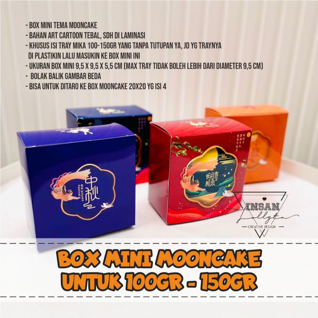 

Box mini mooncake / kotak mini mooncake 75gr, 80gr, 100gr, 125gr, 150gr Classic GLOSSY