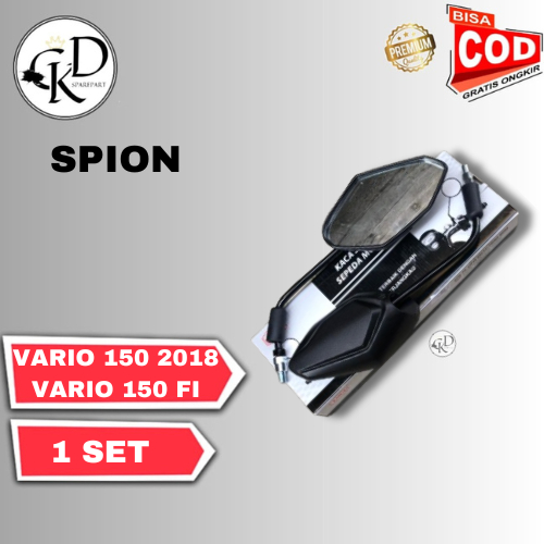 SPION VARIO 150 2018 KACA SPION STANDAR STANDART HONDA VARIO 150 2018/VARIO 150 FI MERK EMGI