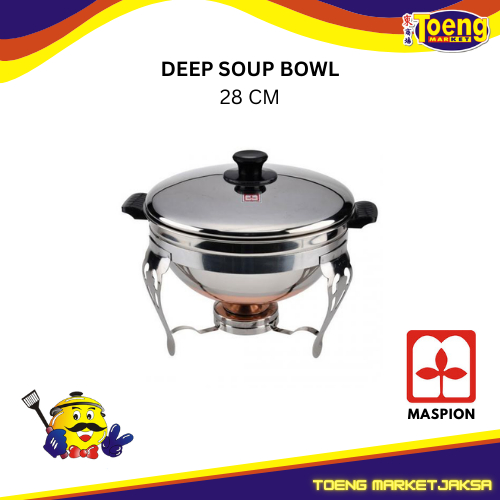 TEMPAT PRASMANAN / DEEP SOUP BOWL SET 28 CM STAINLESS MASPION