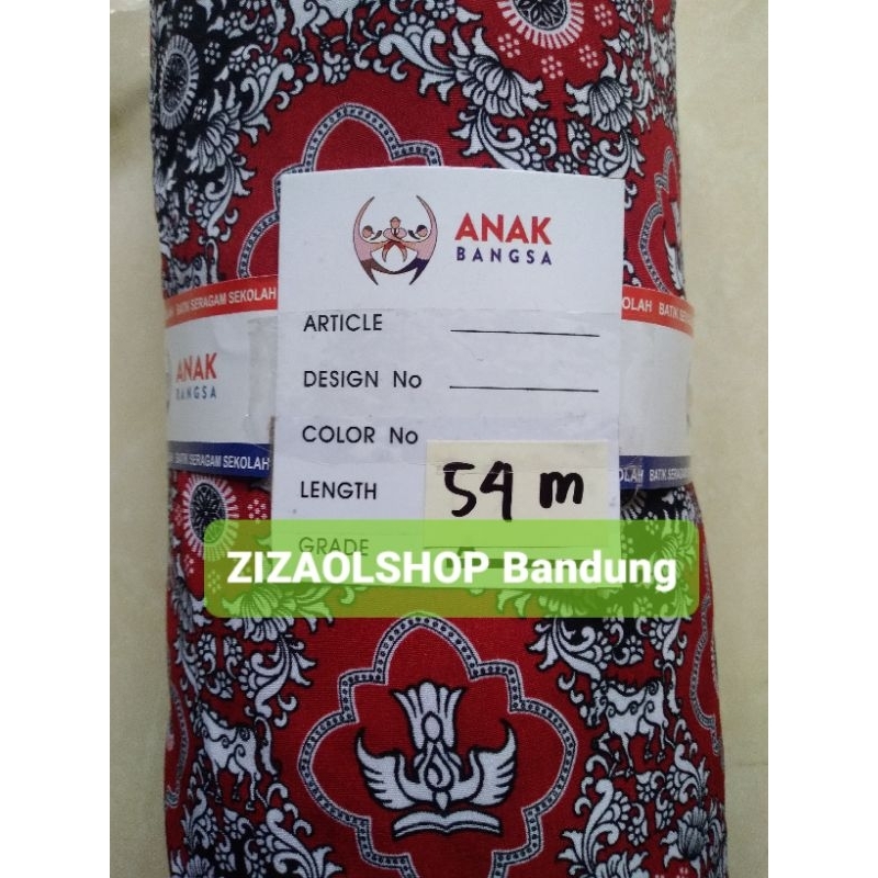 KAIN BATIK SERAGAM SEKOLAH TUNAS HARAPAN ISI 54meter