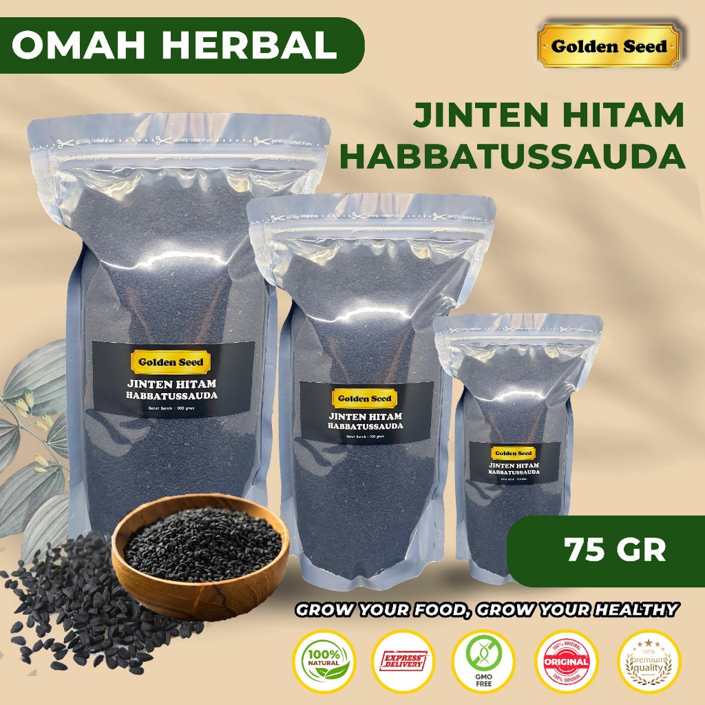 

JINTAN HITAM 75 GRAM/biji habatusauda murni 75 GR/black cumin premium/jinten hitam