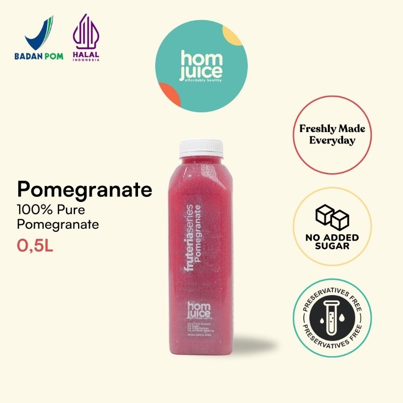 

Homjuice - Pomegranate 500 ml (Cold-Pressed Juice/Jus/Detox)