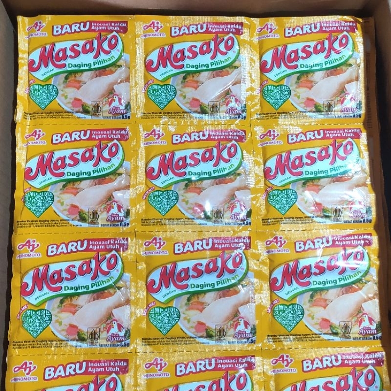 

masako bumbu kaldu ayam 8.5 gram isi 12 pcs