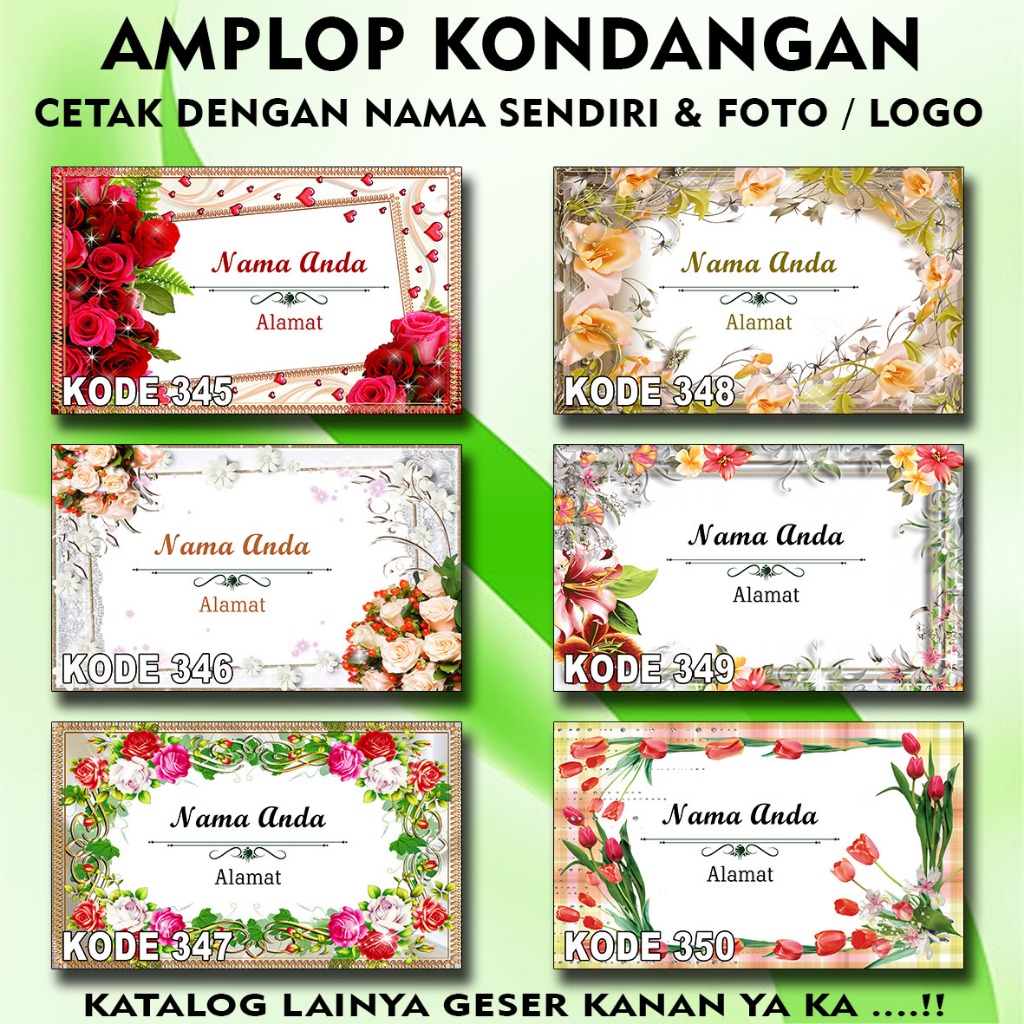 

Amplop cetak nama sendiri isi 10pcs ukuran 150mm X 90mm