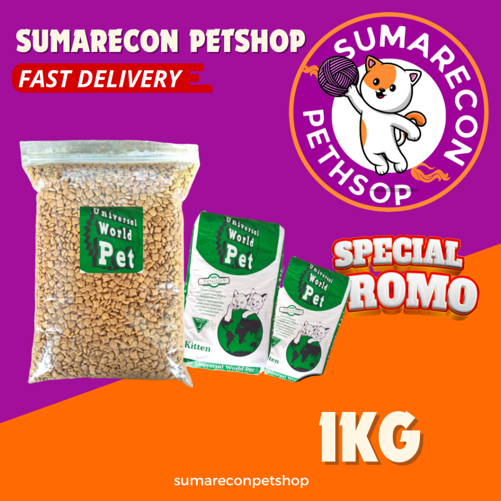 Universal Kitten 1kg repack makanan kucing universal kitten