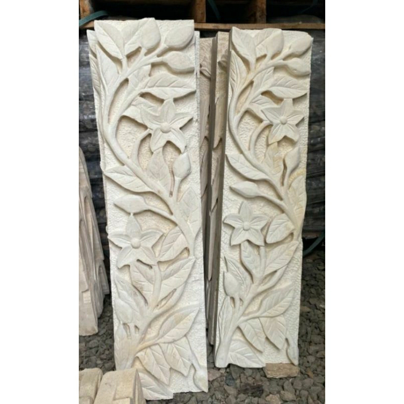 BATU ALAM ORNAMEN UKIR 20x80 cm
