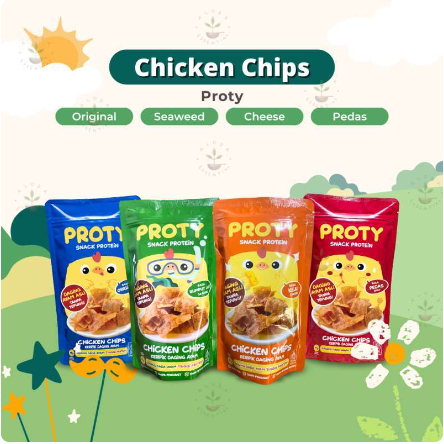 

PROTY Chicken Chips Original Snack Cemilan Keripik Daging Ayam