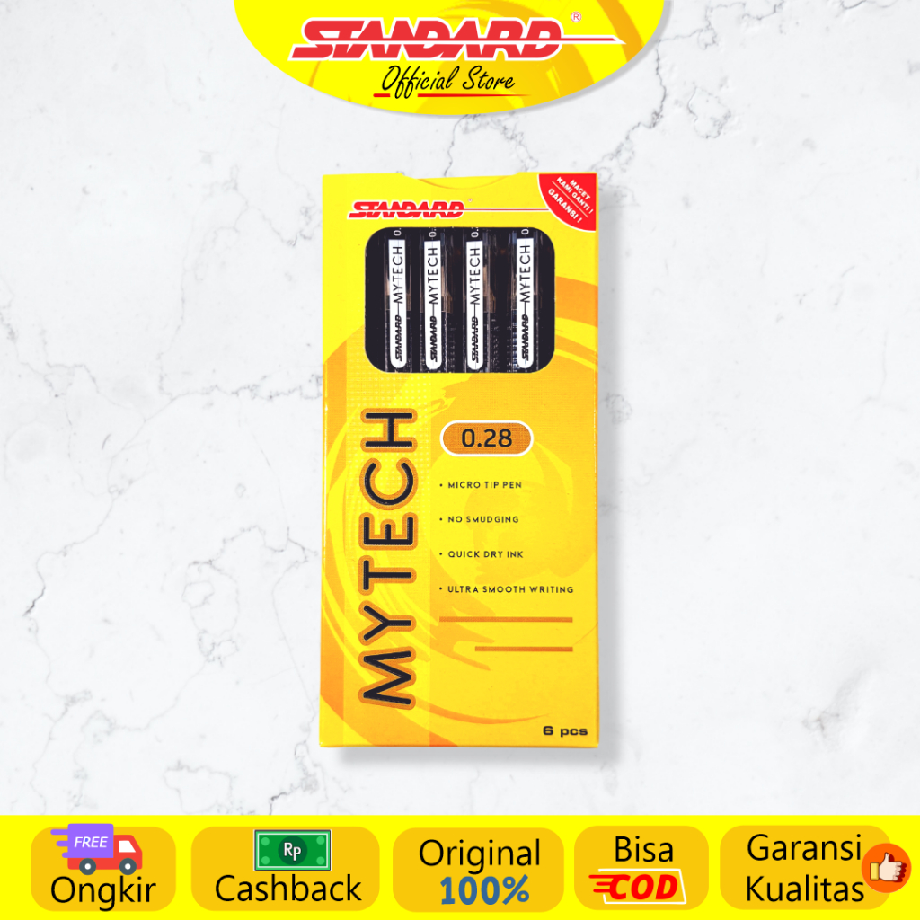 

Standard - Pulpen Mytech 0.28 Gel ( Alat Tulis / Pen / Ballpoint / Pena )