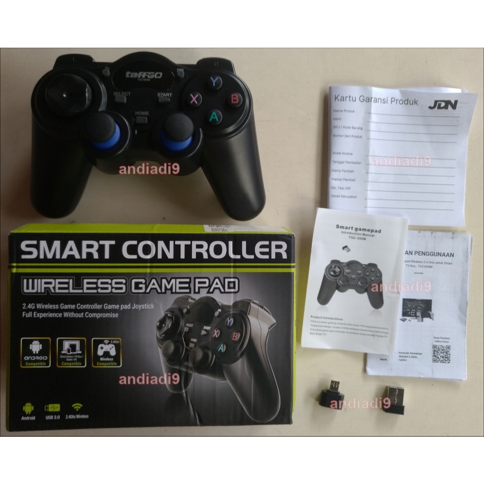 TAFFGO WIRELESS 2.4 GHZ GAMEPAD UNTUK SMART TV BOX TGZ-850M BEKAS