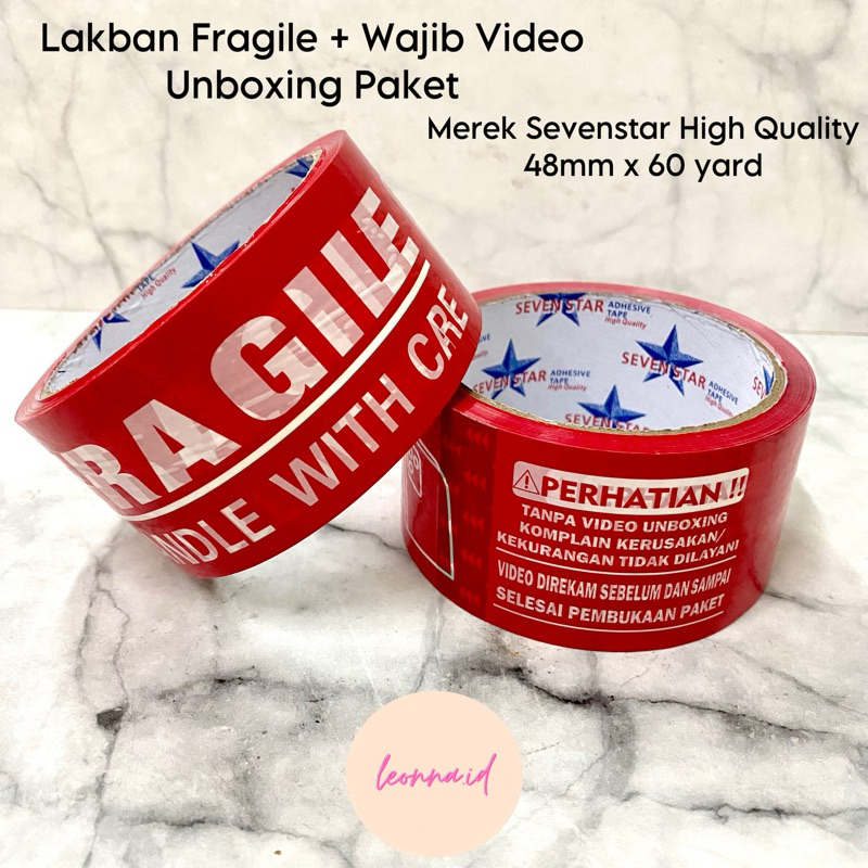 

Lakban Fragile / Lakban Fragile + Wajiv Video Unboxing 48mm x 60 Yard Merek Seven Star / Lakban Fragile Jangan Dibanting