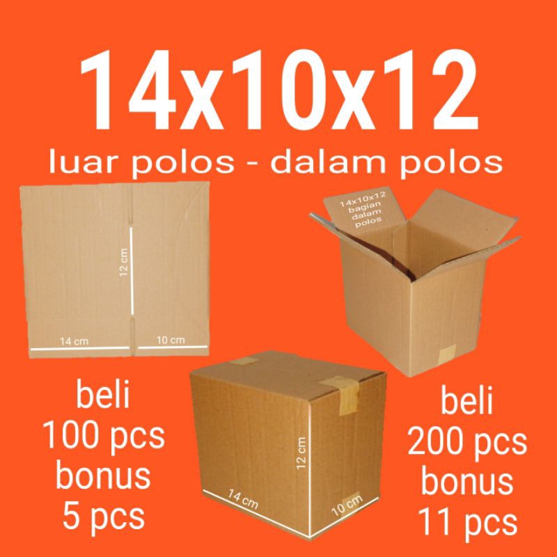 

Kardus Packing Karton Box Polos Ukuran 14x10x12