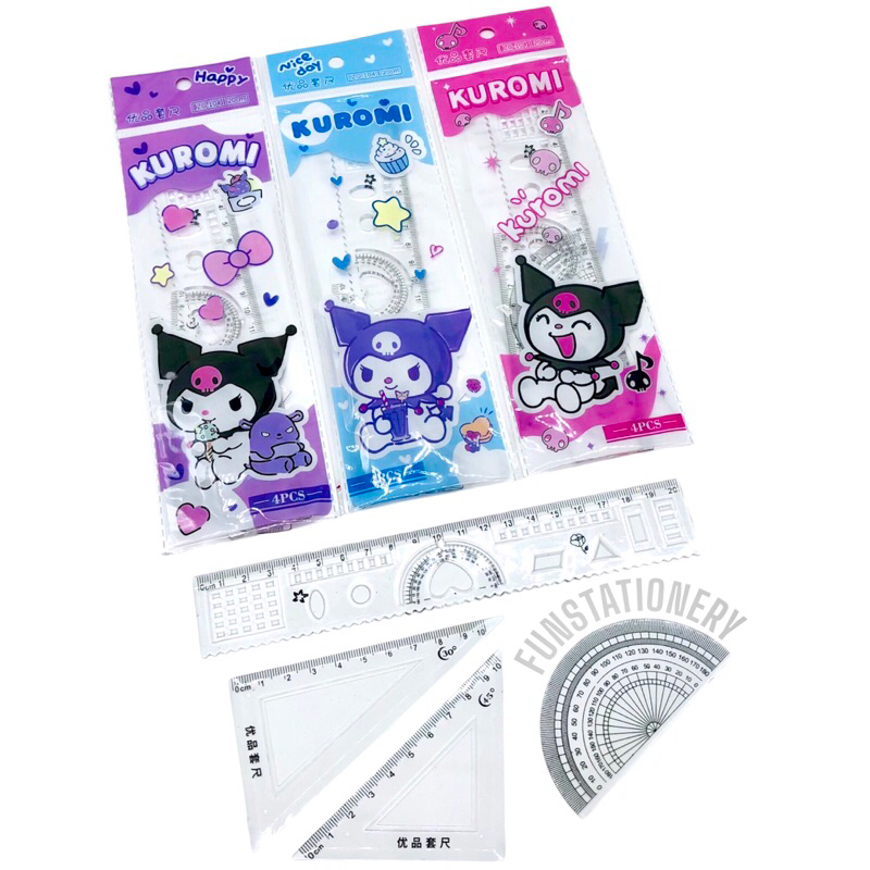 

(4 PCS) PENGGARIS SET ZO-104 OPP SANRIO / RULER SET KUROMI